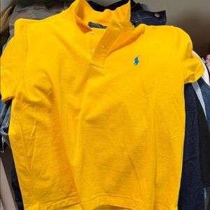 Ralph Lauren Yellow Polo Shirt with Blue Pony Logo